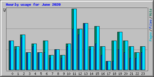 Hourly usage for June 2020