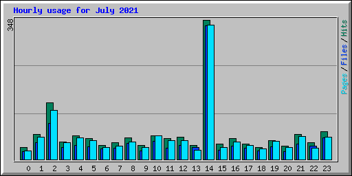 Hourly usage for July 2021