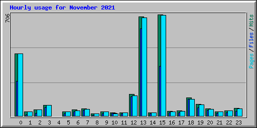 Hourly usage for November 2021