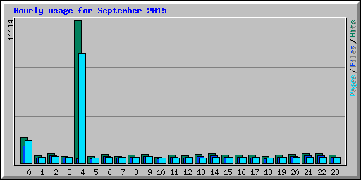 Hourly usage for September 2015