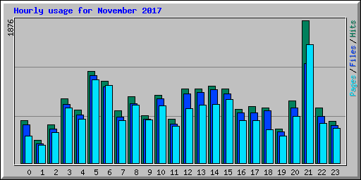 Hourly usage for November 2017