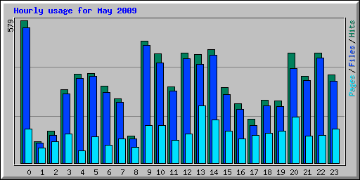 Hourly usage for May 2009