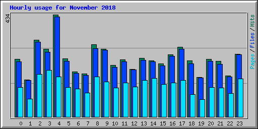 Hourly usage for November 2018