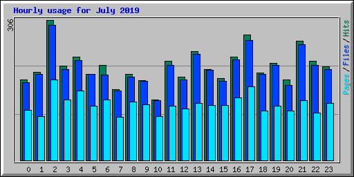 Hourly usage for July 2019