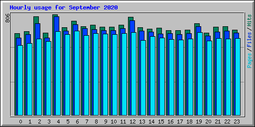 Hourly usage for September 2020