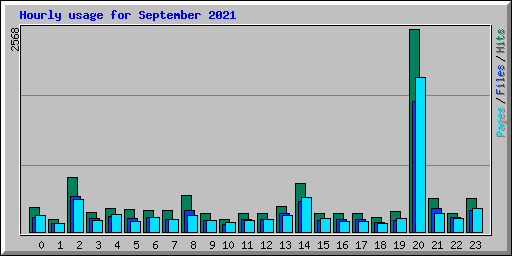 Hourly usage for September 2021