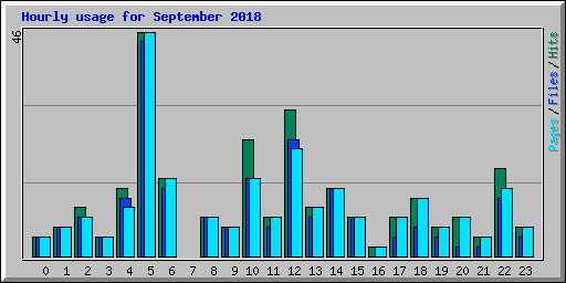 Hourly usage for September 2018