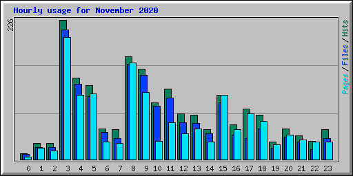 Hourly usage for November 2020