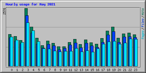 Hourly usage for May 2021