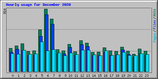 Hourly usage for December 2020